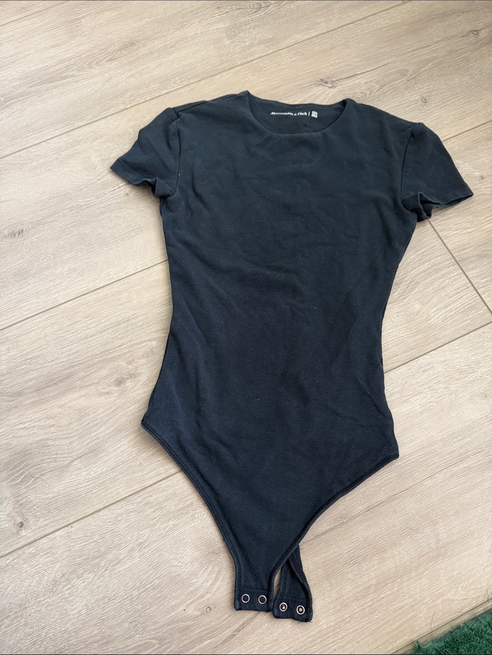 Abercrombie & Fitch Black Short Sleeve Bodysuit